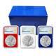 2024 $1 American Silver Eagle 3pc Set NGC MS70 ER West Point Star Label Red W