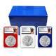 2024 $1 American Silver Eagle 3pc Set NGC MS70 FDI Black Label Red White Blue