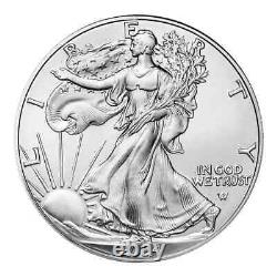 2024 1 Oz American Silver Eagle Coin. 999 Fine (BU) Lot of 5