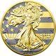 2024 1 Oz Silver $1 US FLAG GOLDEN RING EAGLE Colored Coin
