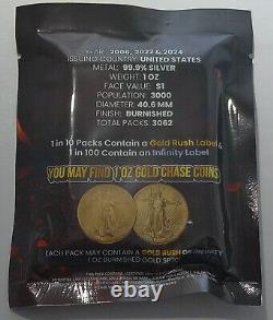 2024 $1 Pcgs Ultra Breaks Sp70 Burnished 1 Oz Silver Eagle Heatwave Sealed Pack