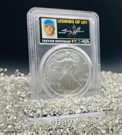 2024 $1 Silver Eagle MS70 FDOI HOF MLB LEGENDS OF LIFE TREVOR HOFFMAN 1 of 15