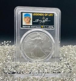 2024 $1 Silver Eagle MS70 FDOI HOF MLB LEGENDS OF LIFE TREVOR HOFFMAN 1 of 15