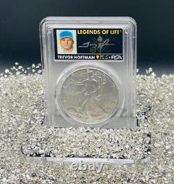 2024 $1 Silver Eagle MS70 FDOI HOF MLB LEGENDS OF LIFE TREVOR HOFFMAN 1 of 15
