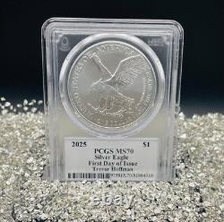 2024 $1 Silver Eagle MS70 FDOI HOF MLB LEGENDS OF LIFE TREVOR HOFFMAN 1 of 15