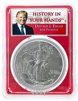 2024 1oz Silver American Eagle PCGS MS70 Red Frame Trump Label 10 Pack withCase