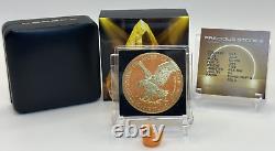 2024 American Silver Eagle 1 oz Silver Precious Gemstones Imperial Orange Topaz