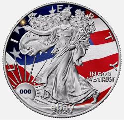 2024 American Silver Eagle Independence Day Edition 1 oz Coin #25 of 704