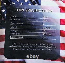 2024 American Silver Eagle Independence Day Edition 1 oz Coin #25 of 704