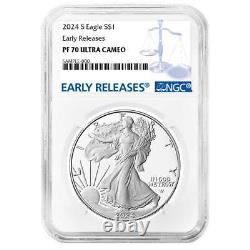 2024-S $1 1-oz Proof American Silver Eagle NGC PF70UC ER Blue Label