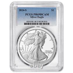 2024-S $1 1-oz Proof American Silver Eagle PCGS PR69DCAM Blue Label