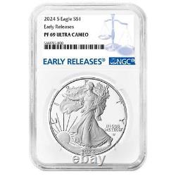 2024-S Proof $1 American Silver Eagle NGC PF69UC ER Blue Label