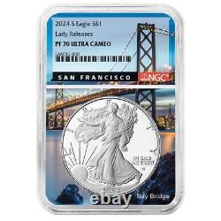 2024-S Proof $1 American Silver Eagle NGC PF70UC ER San Francisco Core