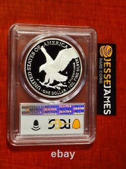 2024 S Proof Silver Eagle Pcgs Pr70 Dcam Advanced Release Flag Label