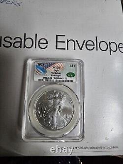 2024 Silver Eagle MS70 CAC Founder PAUL NUGGET Sign Label 1oz Silver