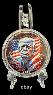 2024? Trump WaitingColorized. 999 Silver/Black Ruthenium American Eagle COA/100