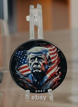 2024? Trump WaitingColorized. 999 Silver/Black Ruthenium American Eagle COA/100