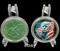 2024? Trump WaitingColorized. 999 Silver/Black Ruthenium American Eagle COA/100