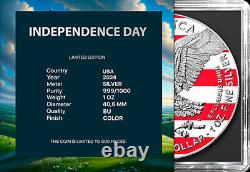 2024 U. S. Eagle Independence Day Edition 1 oz Silver Coin mintage 500