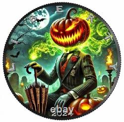 2024 United States American Eagle Halloween 1 oz Silver Colorized Coin