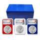 2024 (W) $1 American Silver Eagle 3pc Set NGC MS70 ER Biden Label Red White Blue