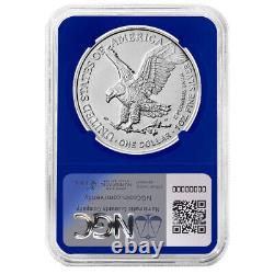 2024 (W) $1 American Silver Eagle 3pc Set NGC MS70 Flag Label Red White Blue