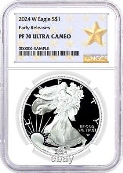 2024 W $1 Proof Silver Eagle NGC PF70 Ultra Cameo Early Releases Star Label