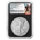 2024-W Burnished $1 American Silver Eagle NGC MS70 ER Black Label Retro Core