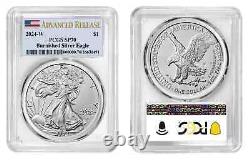 2024 W Burnished Silver Eagle Pcgs Sp70 Advanced Release Flag Label Rarity