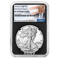 2024-W Proof $1 American Silver Eagle NGC PF70UC FDI Trump Label Retro Core