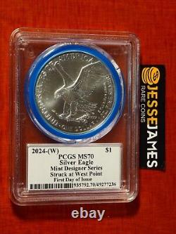 2024 (w) Silver Eagle Pcgs Ms70 Fdi Struck At West Point Emily Damstra Signed
