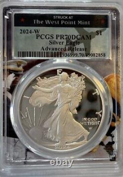 2024w 1oz Proof PCGS PR70 DCAM Advanced Release Silver Eagle POP 100
