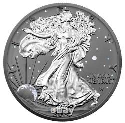 2025 $1 1 oz Silver Eagle Night Sky Hologram Ruthenium Ennobled