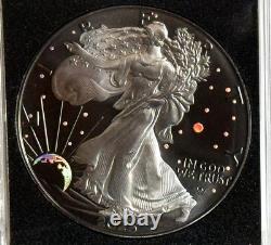 2025 $1 1 oz Silver Eagle Night Sky Hologram Ruthenium Ennobled