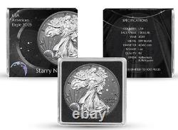2025 $1 1 oz Silver Eagle Night Sky Hologram Ruthenium Ennobled