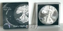 2025 $1 1 oz Silver Eagle Night Sky Hologram Ruthenium Ennobled