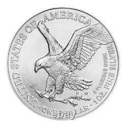2025 1 oz American Silver Eagle Coin. 999Fine BU(Lot of 5)(New A+), FREE SHIPPING