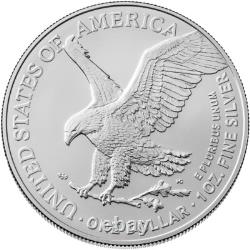 2025 American Silver Eagle 1 oz $1 5 Rolls 100 BU Coins in 5 Mint Tubes