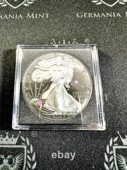 2025 American Silver Eagle 1 oz Silver Starry Night Ruthenium and Hologram Gild