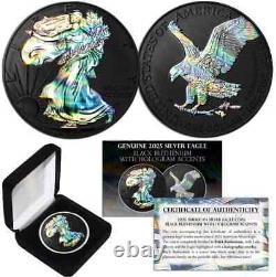 2025 American Silver Eagle Black Ruthenium with Hologram Accents 1 oz
