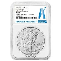 2025 (P) $1 American Silver Eagle First Eagle Privy Releases One of First 50