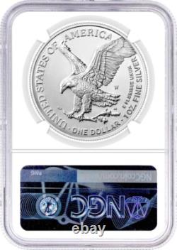 2025 W $1 Burnished Silver Eagle NGC MS70 First Day of Issue Gaudioso Signed