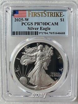 2025-W FIRST STRIKE Proof Silver Eagle PCGS PR70DCAM