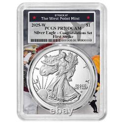 2025-W Proof $1 American Silver Eagle Congratulations Set PCGS PR70DCAM FS We