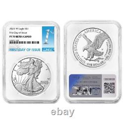2025-W Proof $1 American Silver Eagle NGC PF70UC FDI First Label