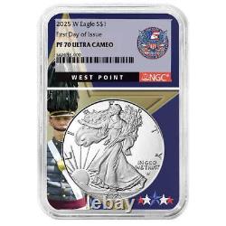 2025-W Proof $1 American Silver Eagle NGC PF70UC FDI West Point Core