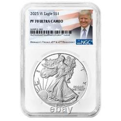 2025-W Proof $1 American Silver Eagle NGC PF70UC Trump Label