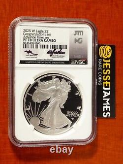 2025 W Proof Silver Eagle Ngc Pf70 Advance Release Congratulations Set Mercanti