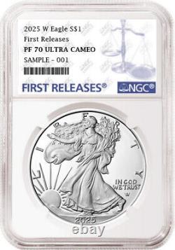 2025 w proof silver eagle ngc pf 70 uc first releases fr label pre-sale