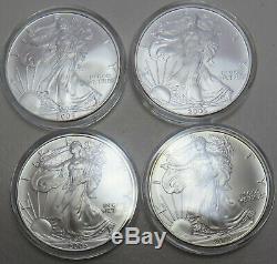 20 ASE 2005 silver eagles in Air-Tite acrylic holders= 1 Roll Uncirculated coins